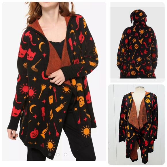 Hot Topic 1 (1X) Disney Her Universe Hocus Pocus Dani Flyaway Cardigan Sweater - Picture 1 of 6